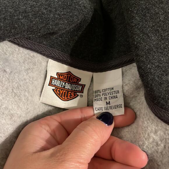 Harley-Davidson Grey Zip Up Vest Women's Size Medium - Picture 8 of 9
